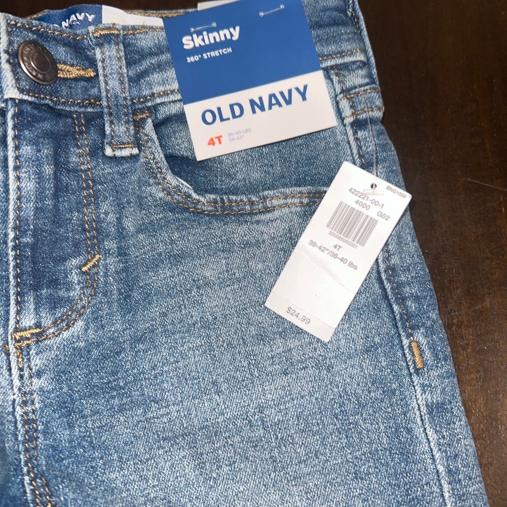 Old Navy Light Blue Distressed Jeans - Picture 2 of 3